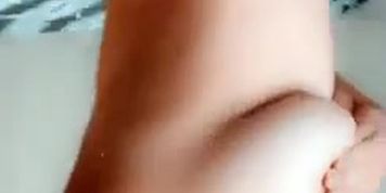 Tiny tease from a skinny hot blonde