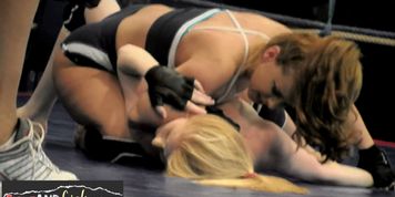 FIGHT AND LICK - Lesbo wrestler Euro babes get sweaty