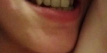 Shaky Cellphone Video Girl Licks Her own VERY HAIRY Armpits, Loves it