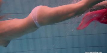 Swimming beauty totally naked and lonely in the pool (Ex Girlfriend)