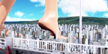[Giantess MMD] Kawakaze Crushing the City (by gonzres)
