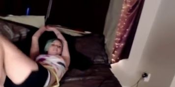 Blue Hair Busty Girlfriend Gets Fucked on Home Video