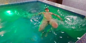 whore swims in my pool