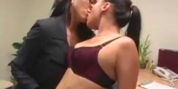 Avena Lee and Mika Tan Office Threesome