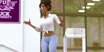 Ebony Hotties Locker Room Fucking - 3D Hentai (ENG Voices)