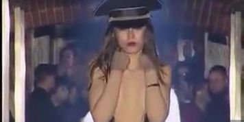 Supermodel boobs compilation on the runway