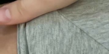 Touching self during zoom call