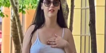 Hot Braless Teens Voyeur See Through Shirt Pokies In Public Bouncing Tits