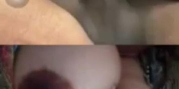 Indian milf with huge tits helping me to cum