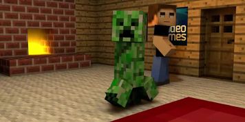 Minecraft steve claps some creeper ass