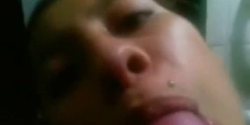 cute Teen Girl Shiny Jacket Blowjob