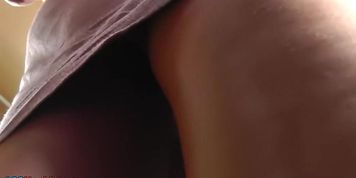 Public transport fantastic upskirt closeups