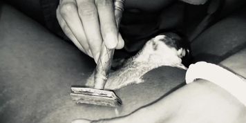 tomosa shaving her husband to make her new boyfriend jelous