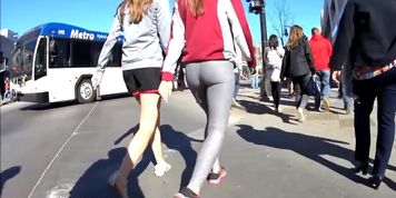 hot and super fit brunette teen with a perfect round ass