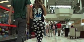 Small ebony ass in tight jeans