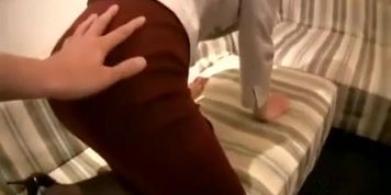 Asian office worker jizzed on