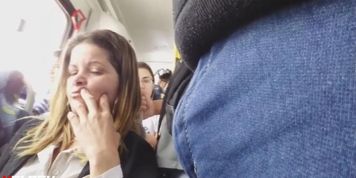 Mature lady can't resist bulge and daughter behind