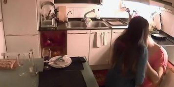 Hidden cam caught daughter ride her boy