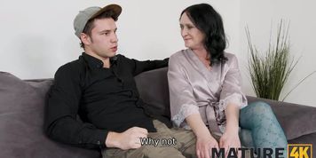 MATURE4K. Slutty mature woman cheats on her husband with his stepson