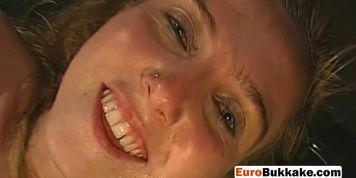 Euro chick craves some piss on her body while she gets drilled