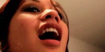 PISS WHORE TRAINING - Piss: Brunette slut drinking her master's pee