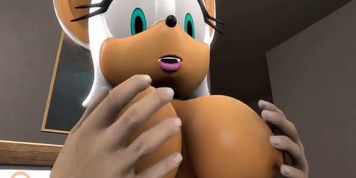 Rouge The Bat gets fucked and her boobs sucked