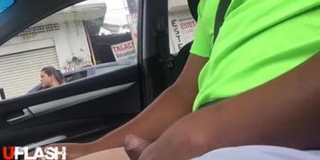 Car Dickflash for Girl on Street