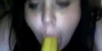 Chubby Cam Girl With A Banana