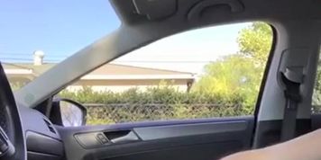 Guy flashes dick to brunette teen