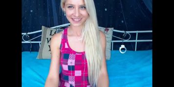 CUte Blonde Pink Top - Real Solo Girl Showing E1 Hd