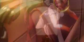 Tracer y Mercy en una noche de orgasmos - Overwatch