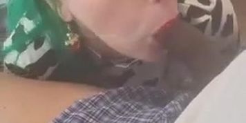 JuicyMagick BBC blowjob in front of mirror