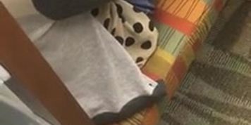 cum near girl in library