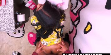 Msnovember Stepdad Wanted Hardcore Doggystyle & To See Her Huge Ebony Ass Bouncing While Fucking Her Rough On Sheisnovember