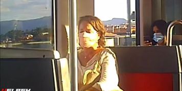mostrando, empalmado en el metro 21