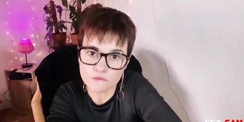 Short Haired Milf With Glasses Striptease - Redgif