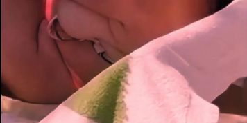 Big tits public beach   