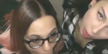 awesome 2 girls blowjob pov deep throat try not to cum