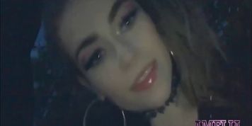Teen cheats in public then gets big creampie from boyfriend 