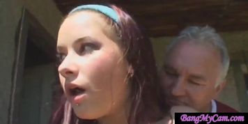 TEEN alone get TURN ON by old perv