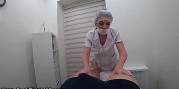 Real nurse sucked cock after massage