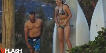 Girl flashing and masturbation in public beach ...