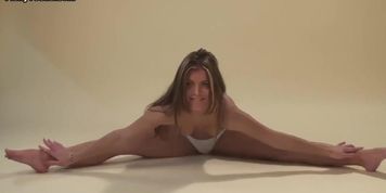 The way Alena makes your cock hard by spreading her legs