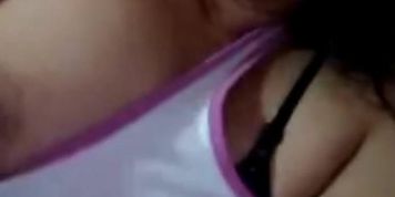 45-year-old Bolivian Lilen in need of a dick shows her tits on webcam
