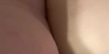 Fucking her pussy and ass she begs for me to cum in her ass