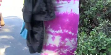 Ebony Kiki Minaj Flashing her Pussy in Public for UK-Flashers