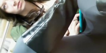 Sexy way to sit in the train