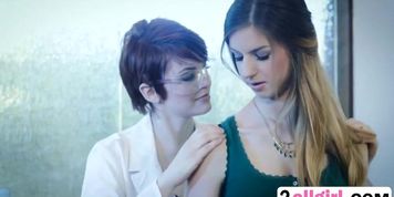 Sexy two doctor commits nude body for lesbian test