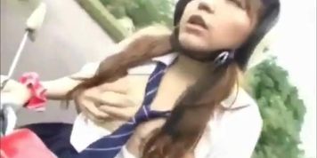 Boobs Groped Video Of A Japanese Scooter Rider