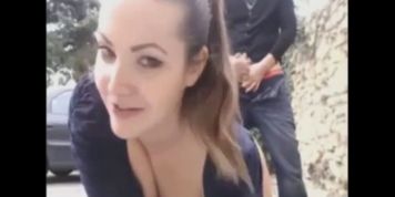 Extreme Hot big Booty Back Leggings Outdoor in Public